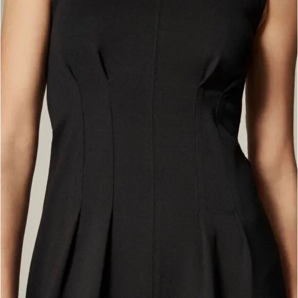 NWT J. Crew 2025 Nadia Ponte Midi Dress XS Black Stretch Minimalist Business - Picture 3 of 12